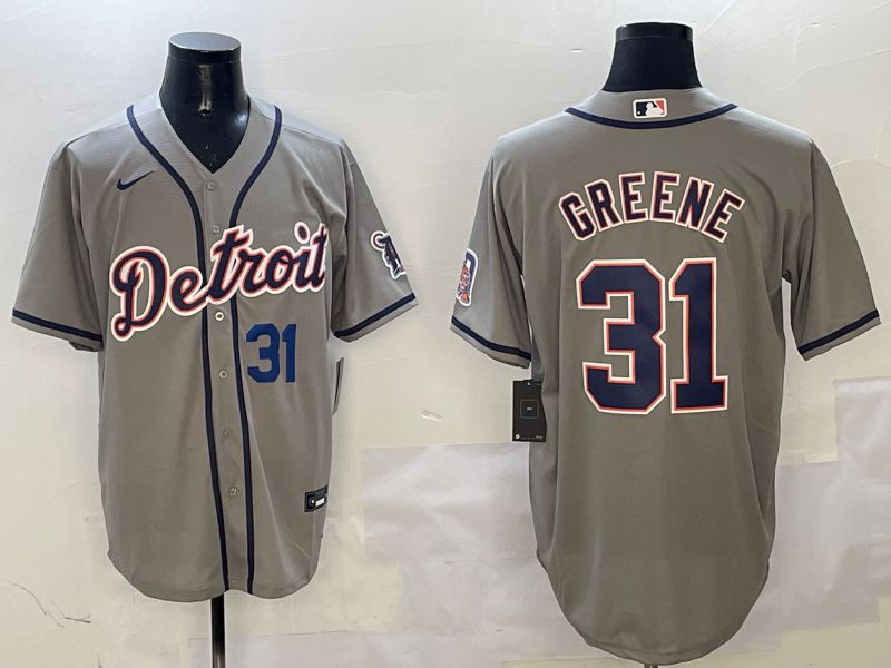 Men Detroit Tigers #31 Greene Grey Game 2025 Nike MLB Jersey style 3124